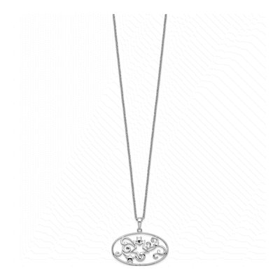 Sterling Silver 'i Believe You' Star Pendant Necklace – view 2