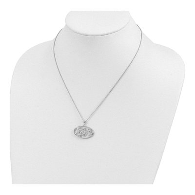 Sterling Silver 'i Believe You' Star Pendant Necklace – view 6