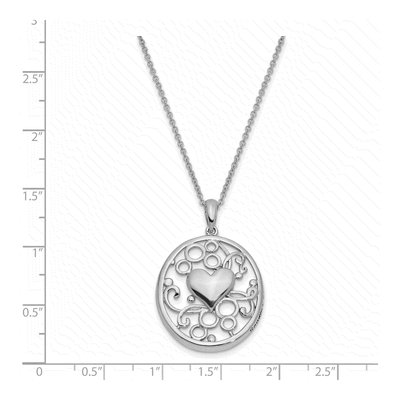 Sterling Silver Antiqued Heart Necklace – view 4