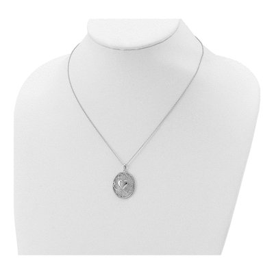 Sterling Silver Antiqued Heart Necklace – view 5