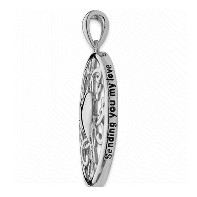Sterling Silver Antiqued Heart Necklace – view 6