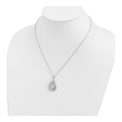 Sterling Silver CZ Loving Memory Pendant Necklace – view 5