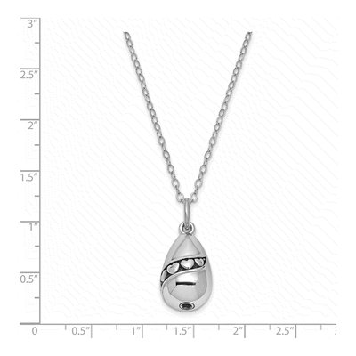 Sterling Silver Tear of Love Ash Holder Pendant Necklace – view 3