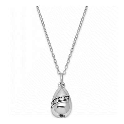 Sterling Silver Tear of Love Ash Holder Pendant Necklace