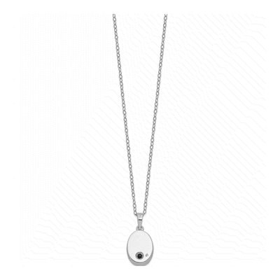 Sterling Silver CZ Flower Ash Holder Pendant Necklace – view 3
