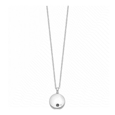 Sterling Silver Tear-In-Circle Ash Holder Pendant Necklace – view 3