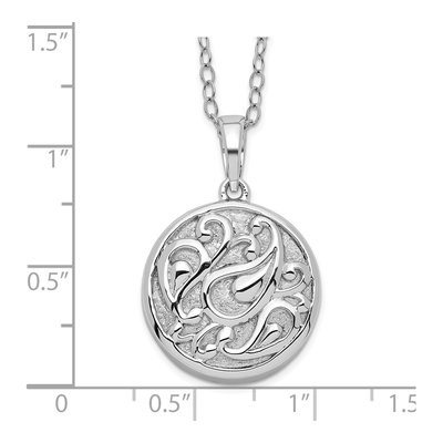 Sterling Silver Tear-In-Circle Ash Holder Pendant Necklace – view 4