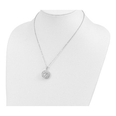 Sterling Silver Tear-In-Circle Ash Holder Pendant Necklace – view 6