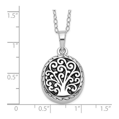 Sterling Silver Tree of Life Ash Holder Pendant Necklace – view 4