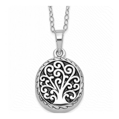 Sterling Silver Tree of Life Ash Holder Pendant Necklace