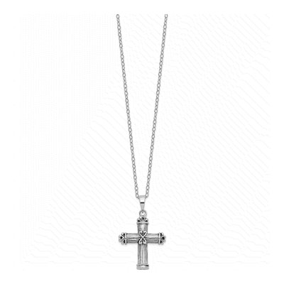 Sterling Silver Cross Ash Holder Pendant Necklace – view 2