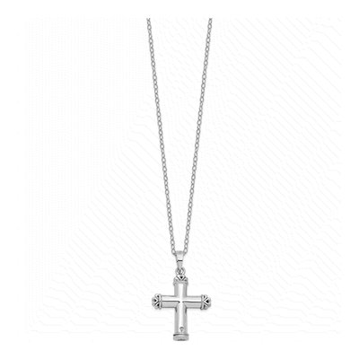 Sterling Silver Cross Ash Holder Pendant Necklace – view 3