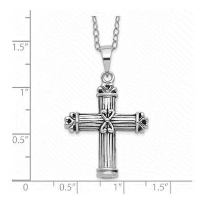 Sterling Silver Cross Ash Holder Pendant Necklace – view 4