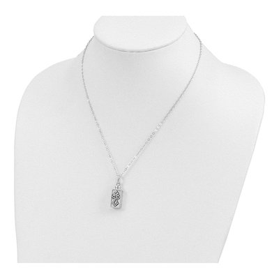 Sterling Silver Cross Ash Holder Pendant Necklace – view 6