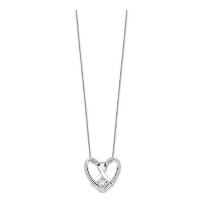 Sterling Silver CZ Captivated Pendant Necklace – view 2