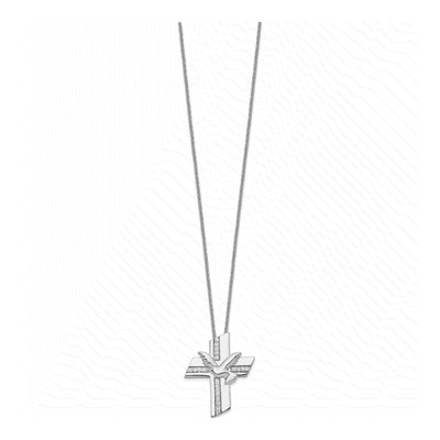 Sterling Silver CZ Confirmation Pendant Necklace – view 2