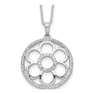 Sterling Silver CZ 'my Special Friend' Pendant Necklace