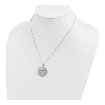 Sterling Silver CZ Friendship Pendant Necklace – view 5