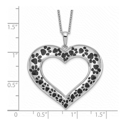 Sterling Silver Antiqued Animal Lover Pendant Necklace – view 3