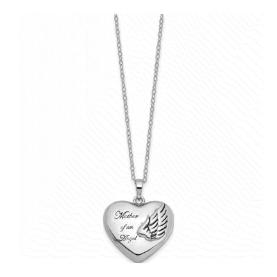 Sterling Silver Heart Ash Holder Pendant Necklace – view 2