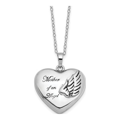 Sterling Silver Heart Ash Holder Pendant Necklace