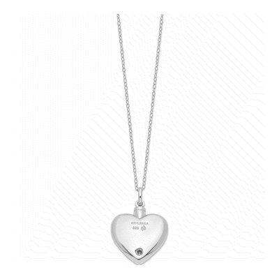 Sterling Silver Grieving Heart Ash Holder Pendant Necklace – view 3