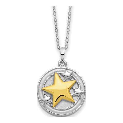 Sterling Silver Star Ash Holder Pendant Necklace