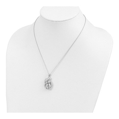 Sterling Silver CZ Family of Pendant Necklace – view 4
