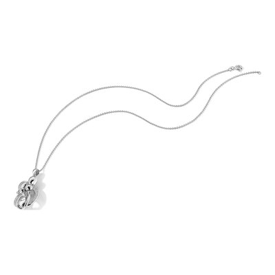 Sterling Silver CZ Family of Pendant Necklace – view 7