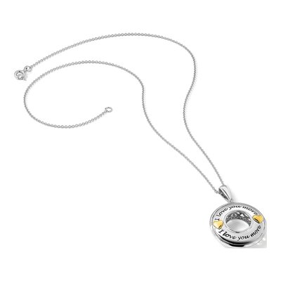 Gold-Plated Sterling Silver CZ I Love You More Pendant Necklace – view 8