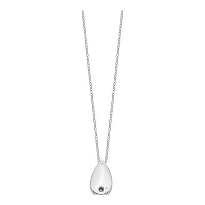 Sterling Silver Teardrop Ash Holder Pendant Necklace – view 4