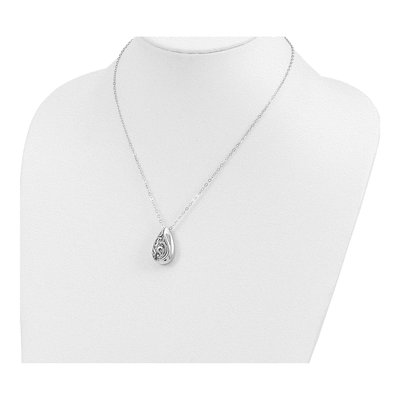 Sterling Silver Teardrop Ash Holder Pendant Necklace – view 7