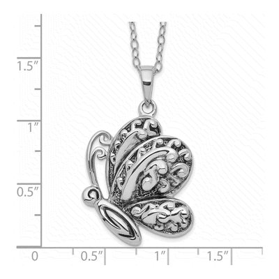 Sterling Silver Butterfly Ash Holder Pendant Necklace – view 5