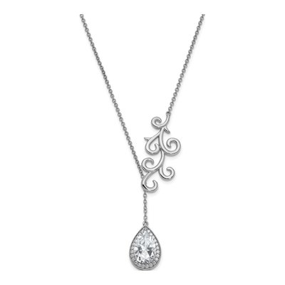 Sterling Silver CZ 'to My Bride' Necklace
