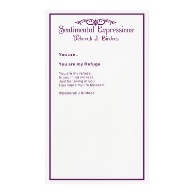 Sterling Silver CZ You Are My Refuge Necklace – view 6