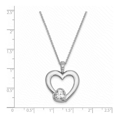 Sterling Silver CZ Mother of Bride Pendant Necklace – view 4