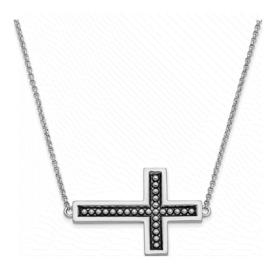 Sterling Silver Antiqued Cross Necklace