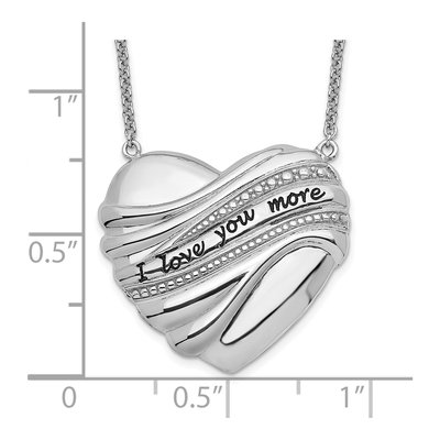 Sterling Silver I Love You More Pendant Necklace – view 4