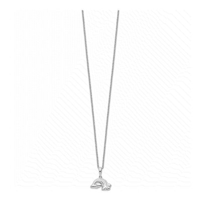 Sterling Silver CZ Girls' Rainbow Necklace – view 2