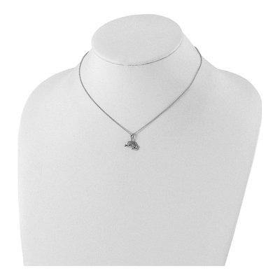 Sterling Silver CZ Girls' Rainbow Necklace – view 5