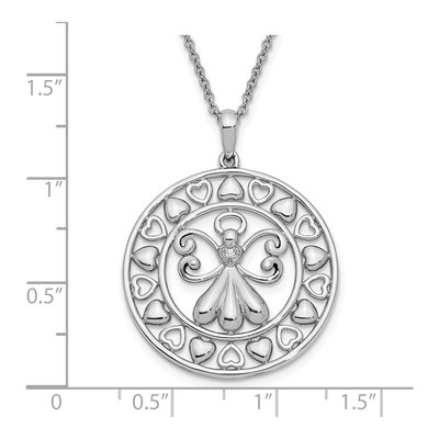 Sterling Silver CZ Angels Necklace – view 4