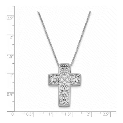 Sterling Silver CZ Love Necklace – view 3
