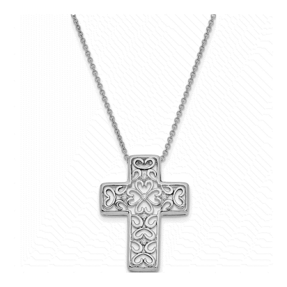 Sterling Silver CZ Love Necklace
