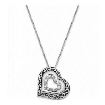 Sterling Silver CZ Mother of Groom Pendant Necklace