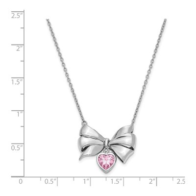 Sterling Silver CZ Tie Knot Necklace – view 6