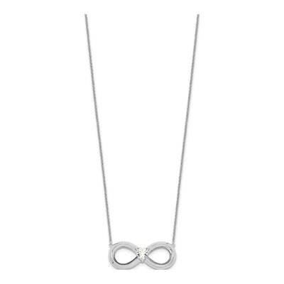 Sterling Silver CZ Forever Pendant Necklace – view 2