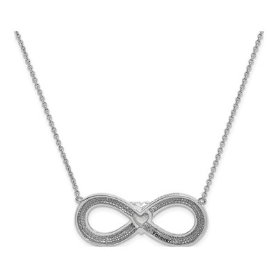 Sterling Silver CZ Forever Pendant Necklace – view 3