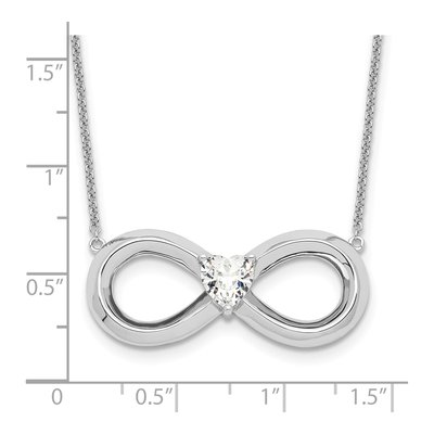 Sterling Silver CZ Forever Pendant Necklace – view 5