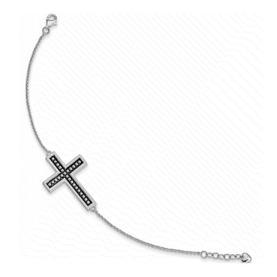 Sterling Silver Carry Your Cross Bracelet – view 2