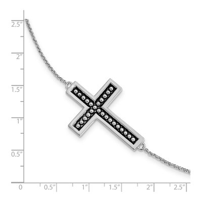Sterling Silver Carry Your Cross Bracelet – view 4